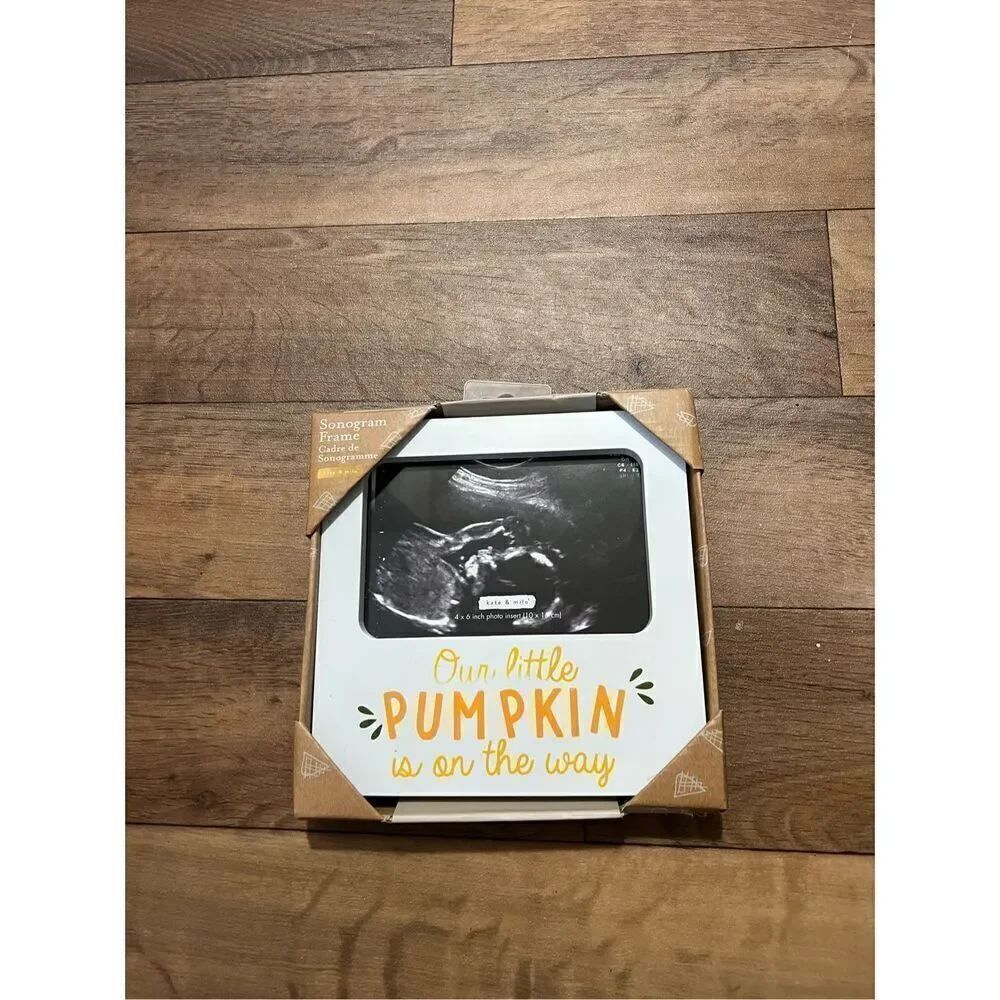 Kate & Milo Our Little Pumpkin Sonogram Frame (4x6 Photo)NEW